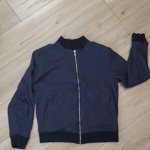 Banana Republic Textured Knit Reversible Bomber Jacket Size M